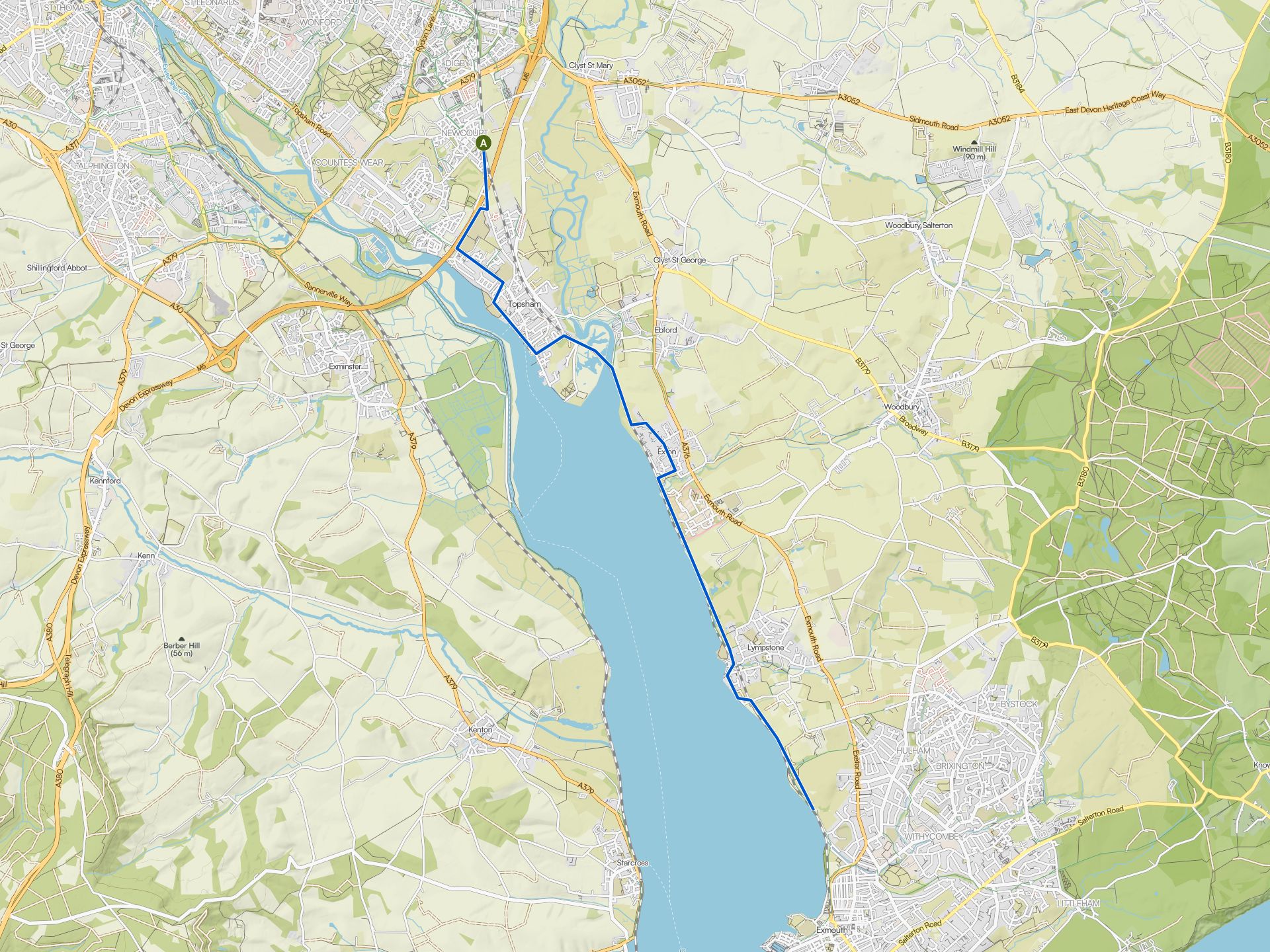 The best cycling routes around Exeter | Komoot